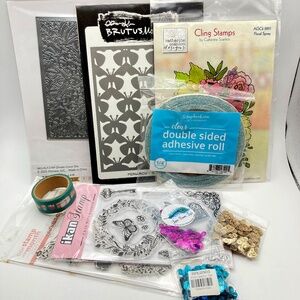Papercrafting Bundle — Stamps, Dies, Double Sided Tape, and More!